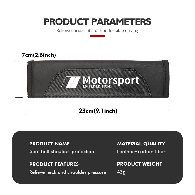 Car Safety Seat Belt Shoulder Sheath Protection Strap Cushion For BMW Performance 1 3 5 7 Series M E93 F20 iX1 iX2 iX3 iX5 iX6
