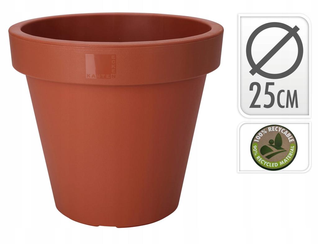 Terracotta Decorative Garden Pot, Round, 25 x
