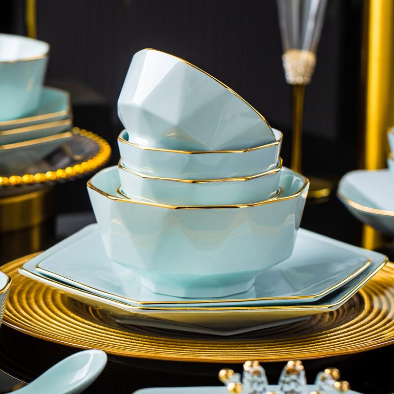 KANGQIN Nordic Underglaze Ceramic Dinnerware Set