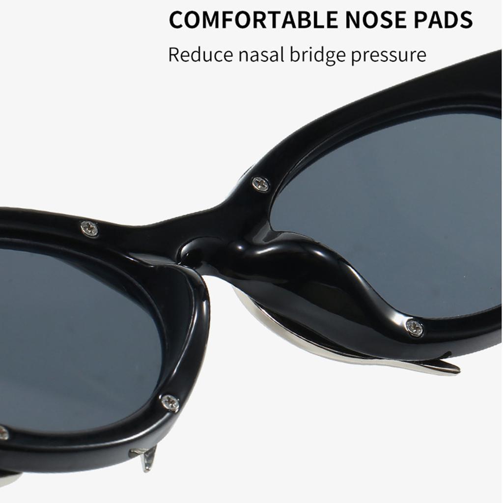 Metal Hinge Year of The Snake Limited Sunglasses Retro Spice Bar Technology Sense Concave Shape Sunglasses Tide Girl Glasses.