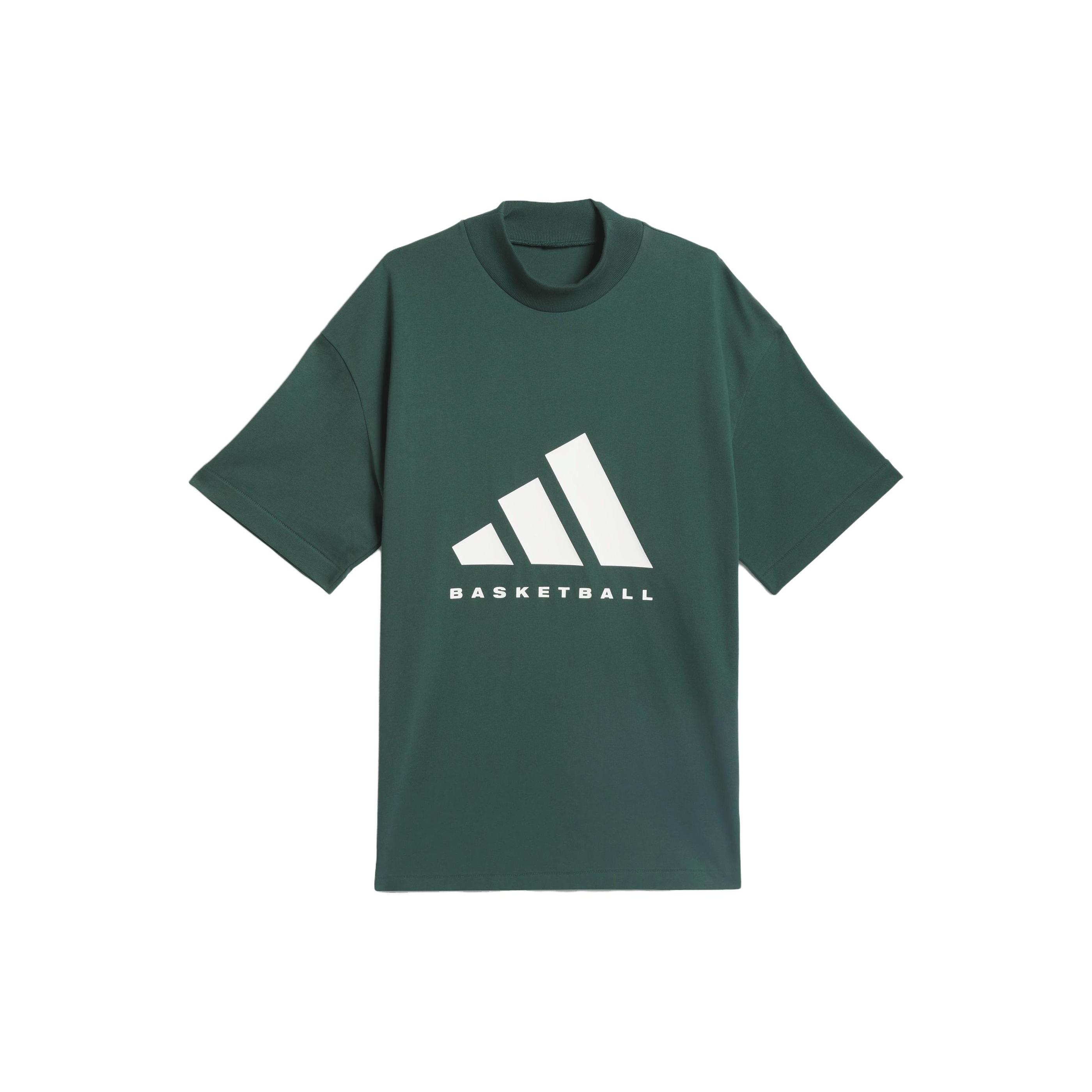 adidas Basketball Logo Tee  Mineral Green  Men s IT4510 XL