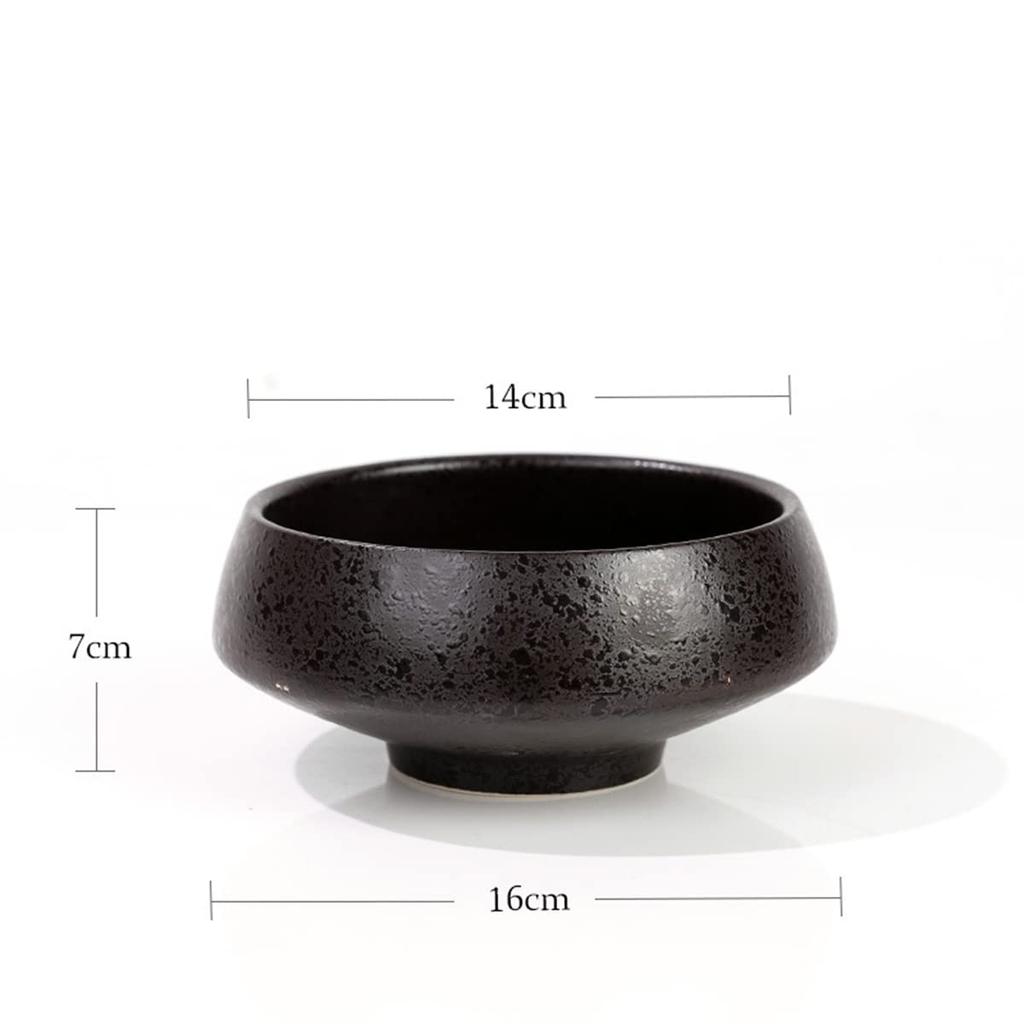 AIVAR Vodní květ Květinová základna pro květinovou vodu Čerstvé květiny Bonsaj Černá keramická květina Japonská oválná květinová váza na čerstvé květiny Mísa, Nádoba,