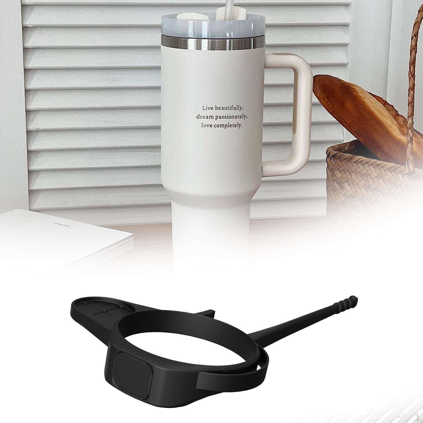 

Water Bottle Phone Holder Cup Gym Accessories Stand Handle for Birthday Sports чёрный