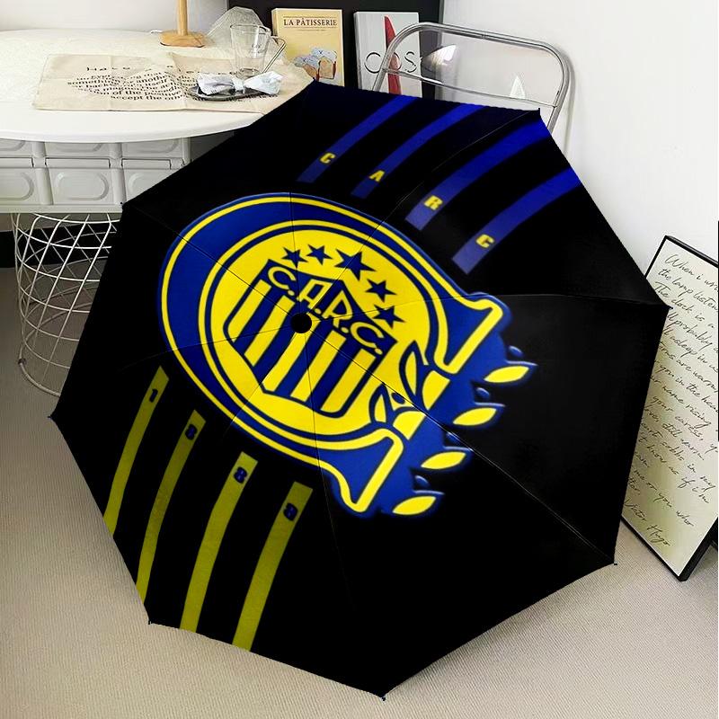 Rosario Central Crest Umbrella Folding umbrella, automatic umbrella 8-Frame for Travel, camping Use Gift for Halloween Christmas