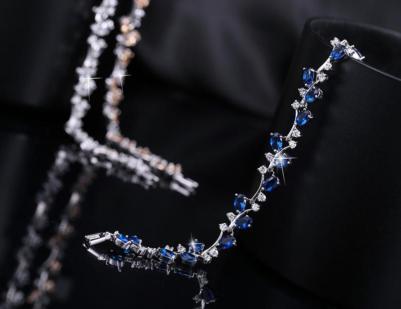 Korean Fashion 18K White Gold Plated Zircon Bracelet for Women