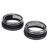 2PCS Air Conditioning Knob Cover Aluminum Alloy Black Replacement for Wildlander‑2020