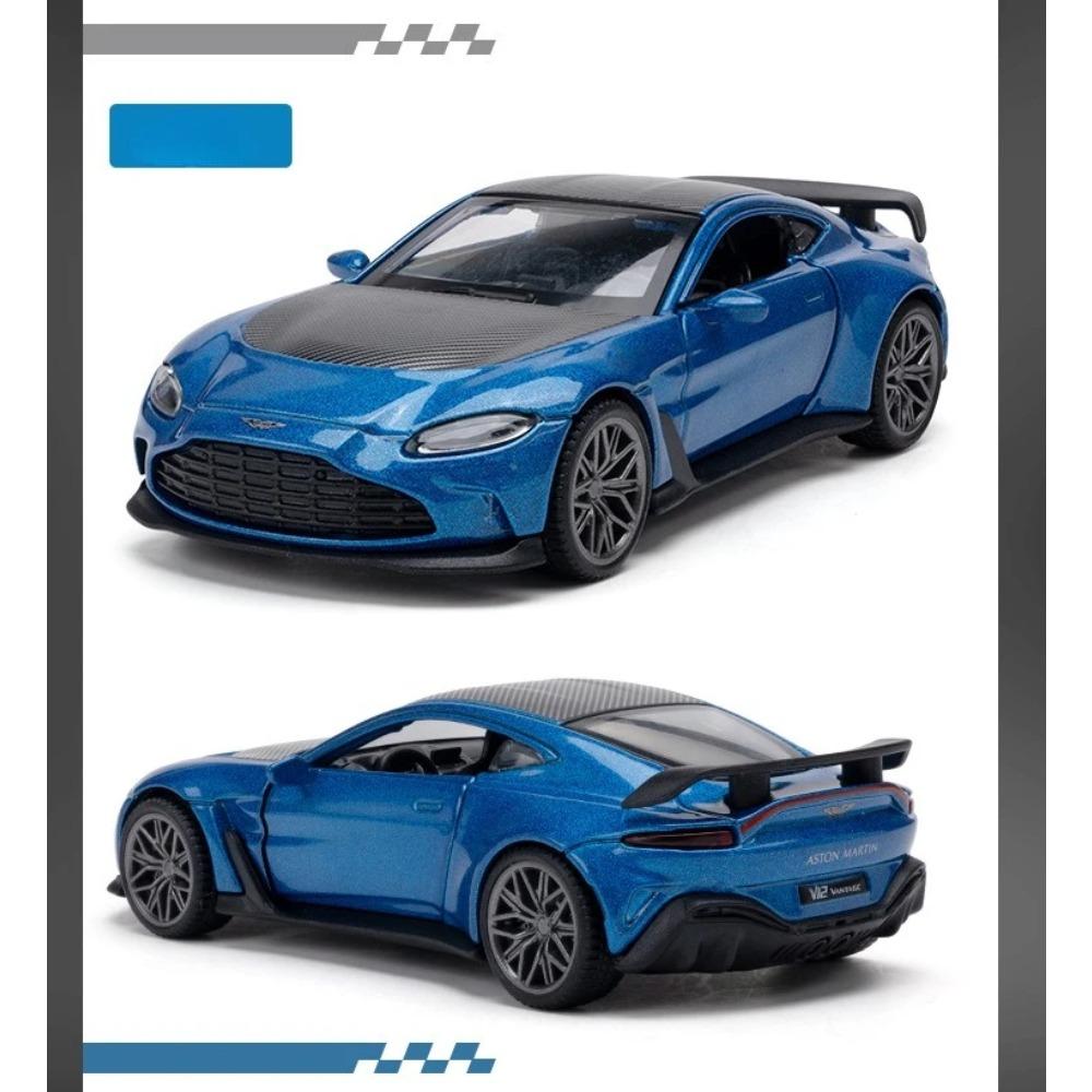 Simulation 1/43 Alston Martin V12 Alloy Sports Car Model Collection Ornaments with Display Box Metal Miniature Voiture Toy Gift