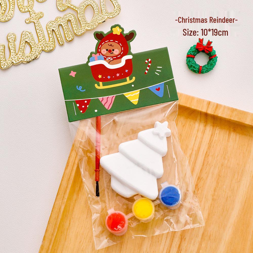 Christmas Cartoon Plaster Doll Painting Kit for Kids - Small Holiday Gifts