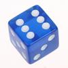 Acrylic Dice 10Pcs Transparent Color Square Corner White Dot Small Size Portable Dice for Travel Camping Outdoor Board Game Activities