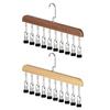 Schrankorganizer mit 10 Clips, Platzsparender Hängeschrankorganizer, Platzsparende Wäscheklammern für Hüte und Schals