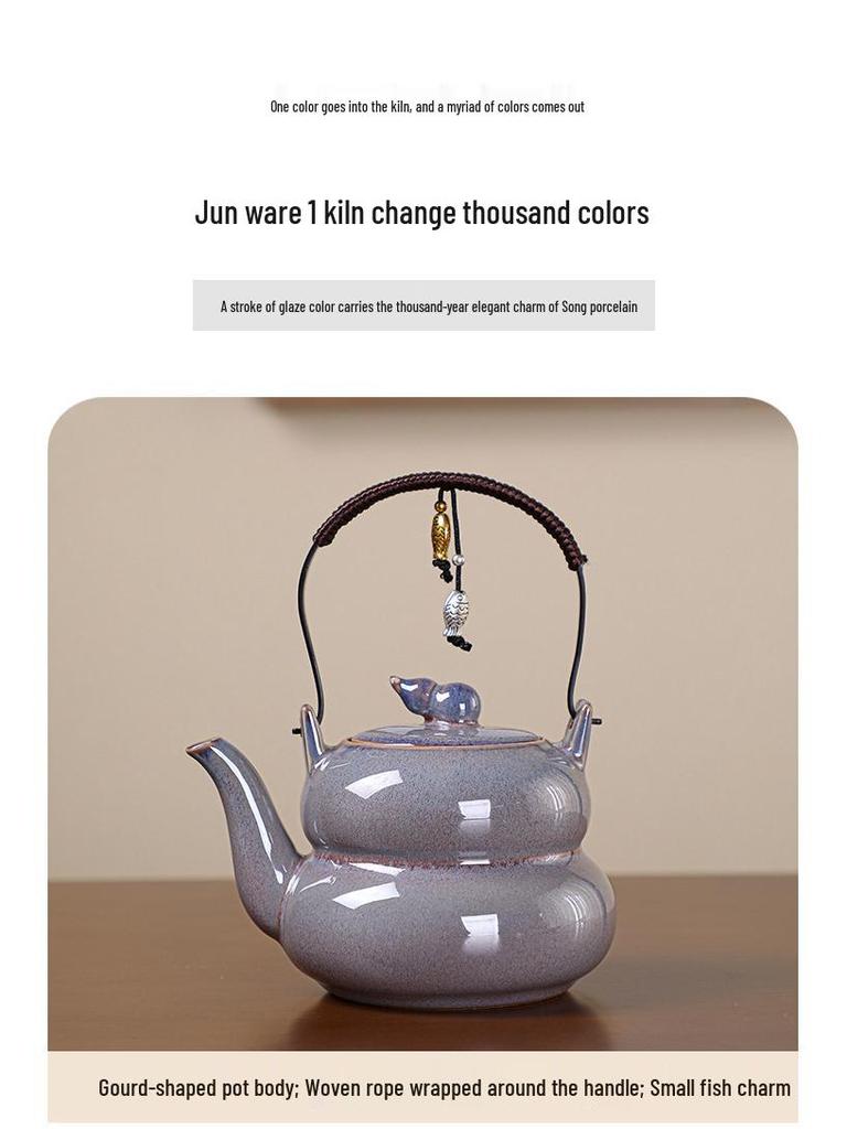 Fu Lu Ceramic Tea Set: Kung Fu Style Chinese Tea Brewing Gift Box for Incense Ceremony & Housewarming