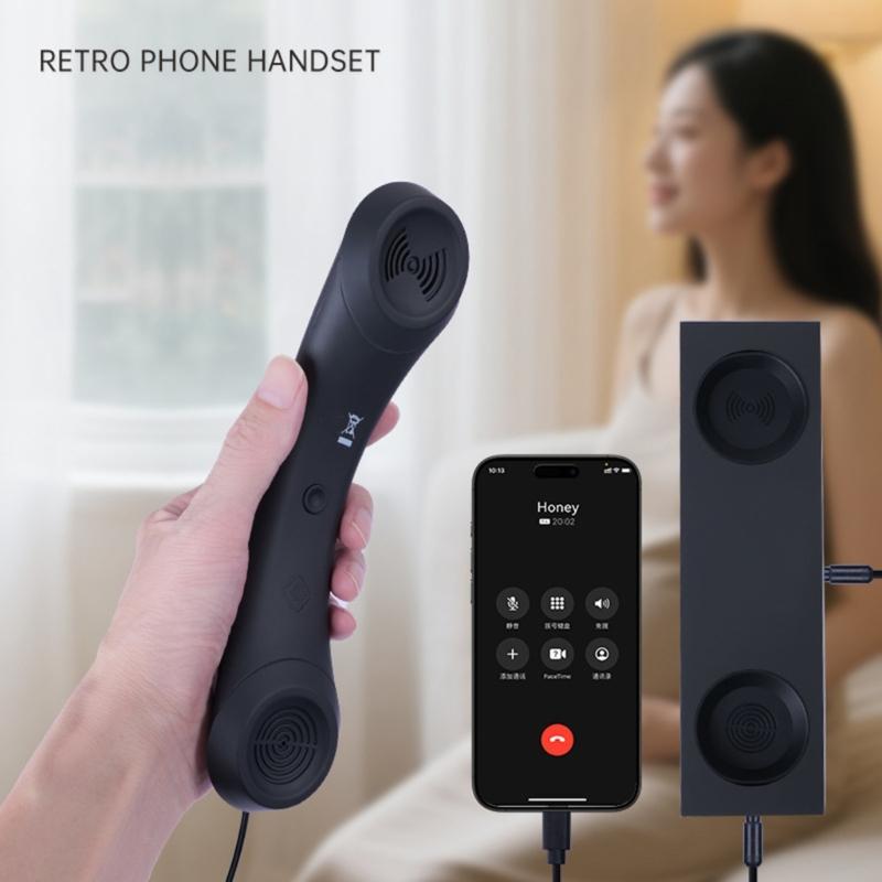 Ergonomic Grip Multiple Device Type C Handset High Sensitivity Plug and Play for Clear Office Calls