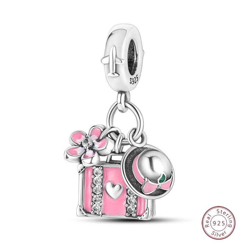 Copper Beaded Pendant Shiny Zirconia Cute Bow Original 3Mm Bracelet Women Fine Jewelry