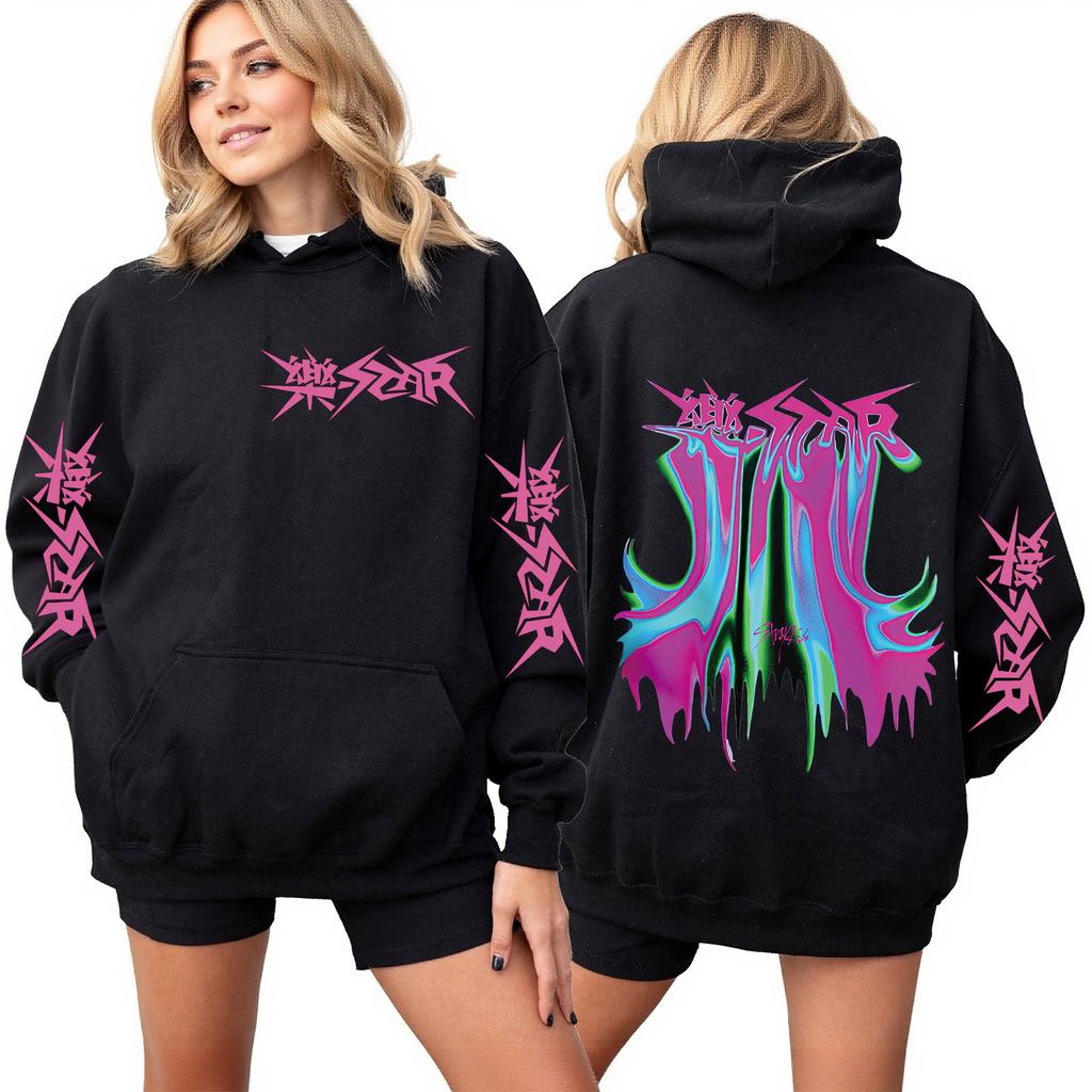 Women's Fashion Casual Outfit Sweatsuit Long Sleeve Top Printed Hooded Sweatshirt