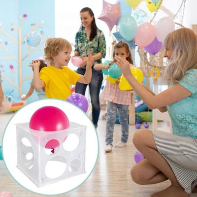Collapsible Plastic Balloon Sizer Box Cube Measure with Ease 11 Holes for 2-10 Inch Balloons Accurate Balloon Measurement Tool
