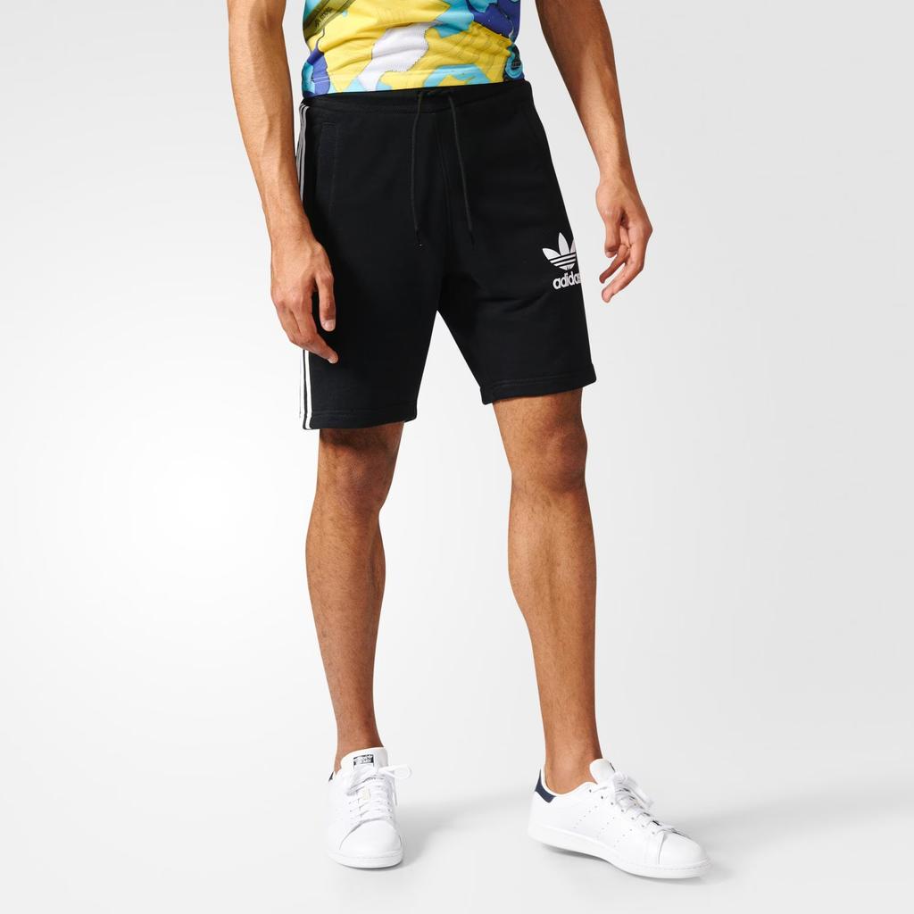 Adidas Originals Foundation Lifestyle Series Brand Logo Sport Simple Fashion Five-Point Casual Shorts Men shorts Black BK0006