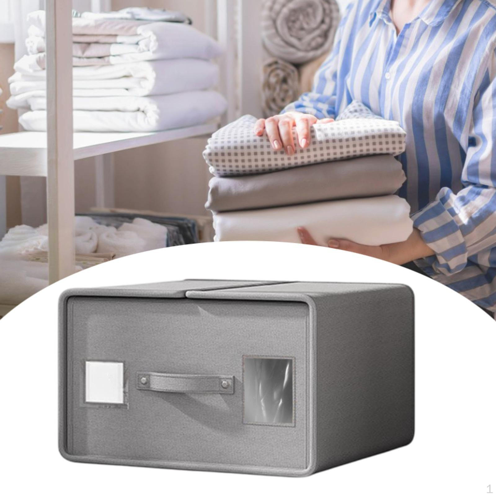 

Органайзер для простыней, контейнер для хранения пылезащитный, складной для постельных принадлежностей Gray Medium