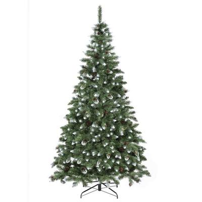 Artificial Christmas Tree - SPRINGOS - 220 Cm - Artificial Snow - Real Cones - PVC