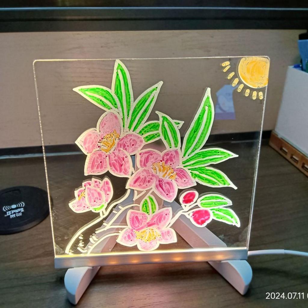 DIY Fluoreszierende Zeichentafel für Kinder - Abwischbar, Leuchtend, Transparente Nachrichtentafel Staffelei