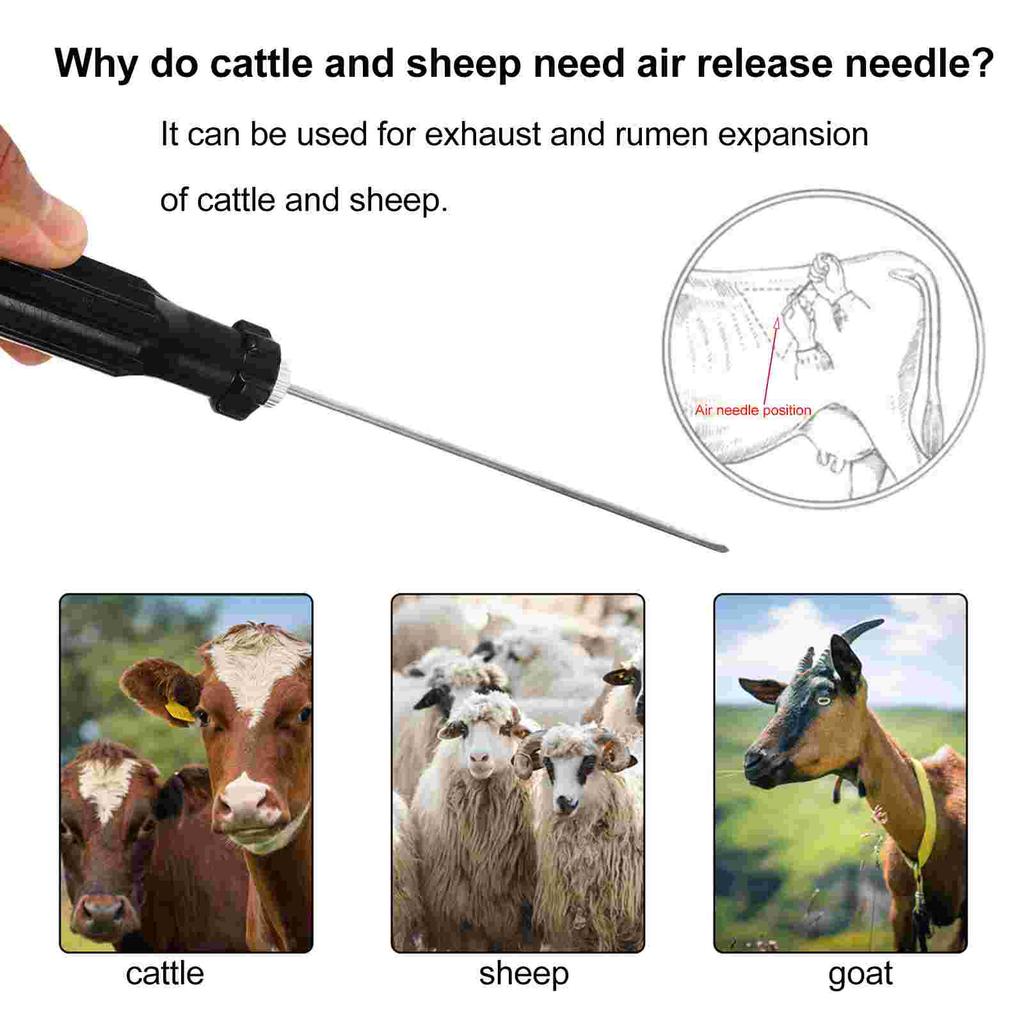 1 Satz Vieh Trokar Magen Ablassnadel für Rind Pferd Schaf