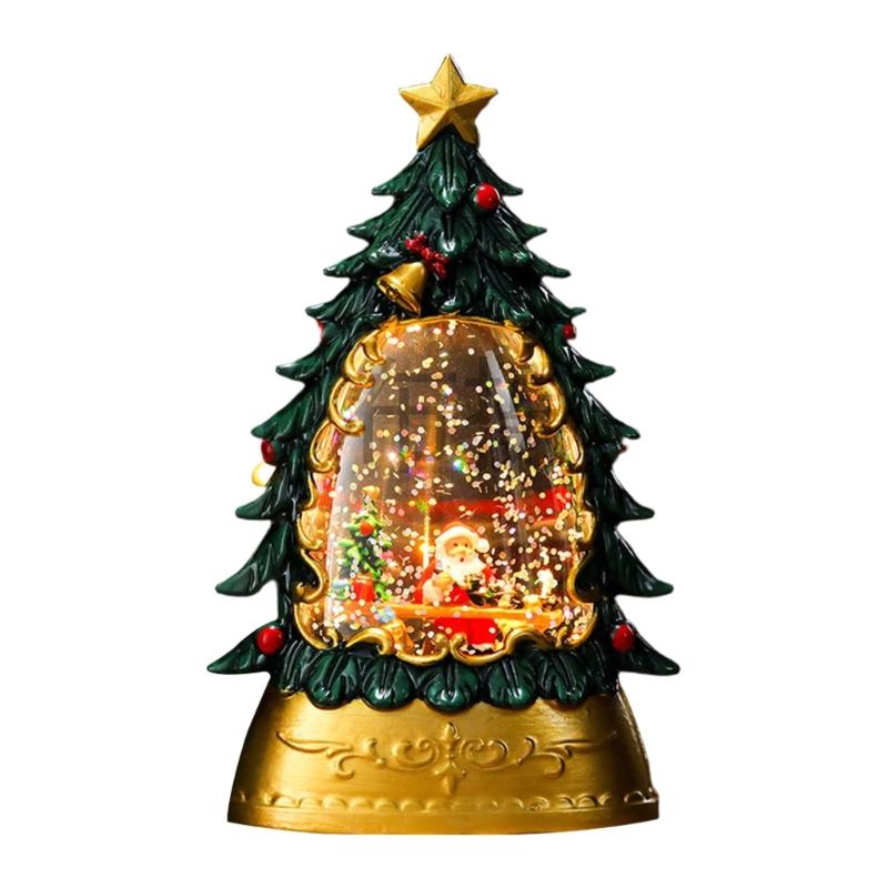 

Christmas Tree Shaped LED Oil Light Handmade Festival Tabletop Ornament Decorative Lamp Decoration for Home and Office
