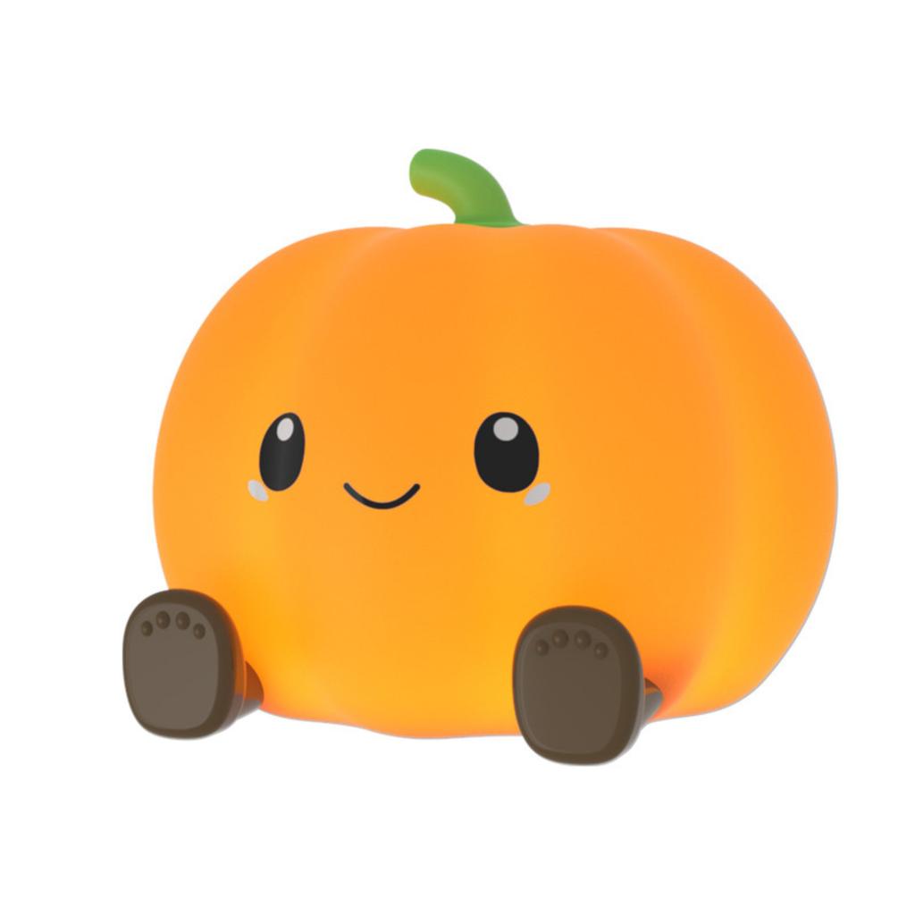 USB Powered Pumpkin Night Light Cute Portable Small Table Lamp for Home Bedroom Decoration Halloween Festival Lighting