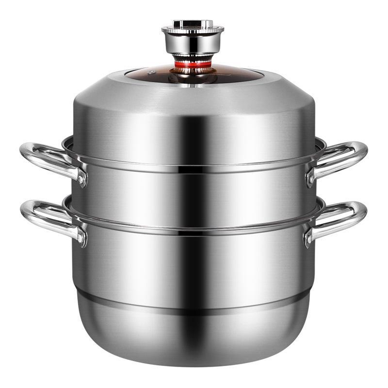 "Stainless Steel Multi-Layer Household Soup Steamer"