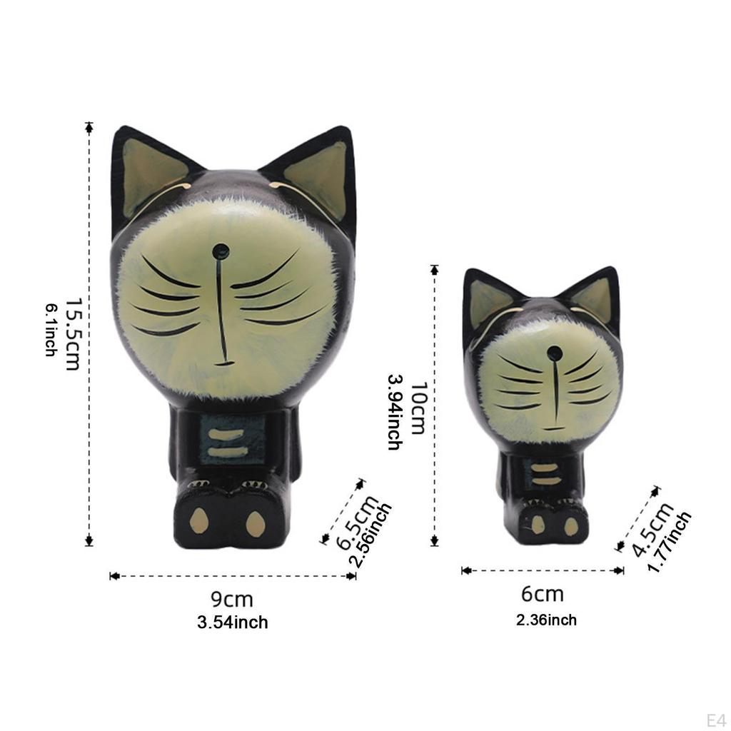 Statues Desktop Ornaments Gift for Cat Lovers Art Sculptures Kitten Desk Home Living