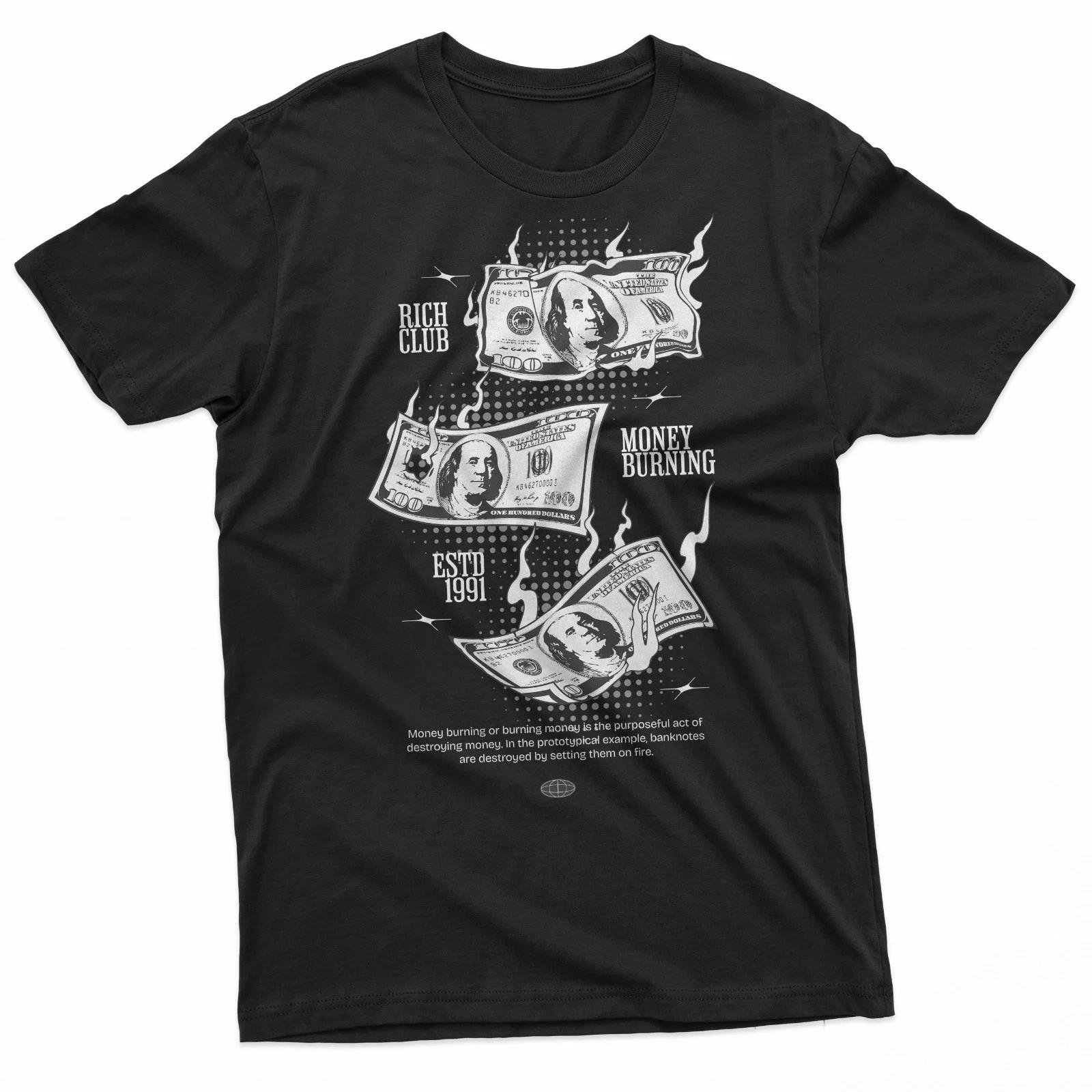 

Money Burning Rich Club Streetwear T-Shirt 2XL