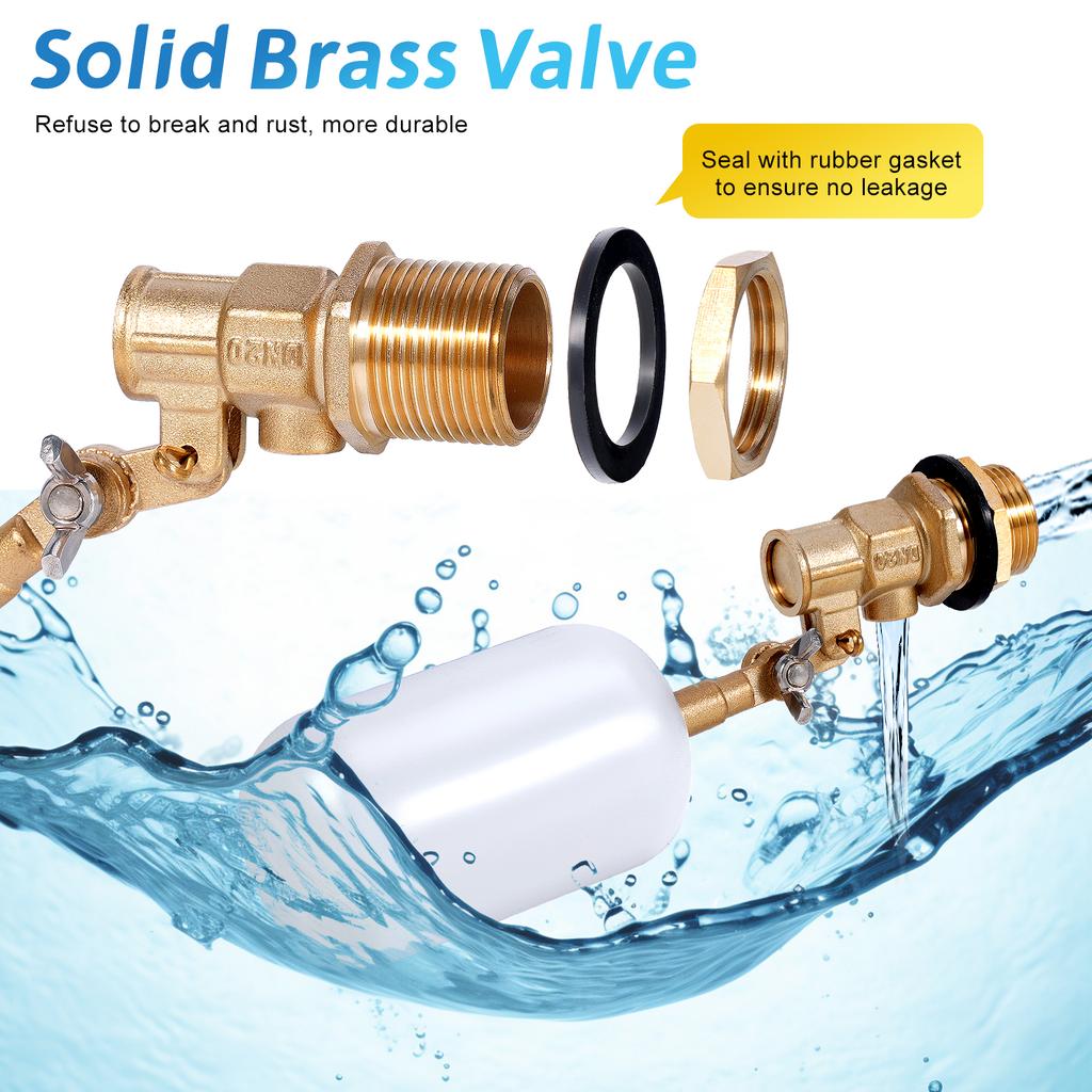 1/2 Inch 3/4 Inch Copper Float Ball Valve New High Quality Float Ball Valve Copper Material Male Water Tank Valve Accessories