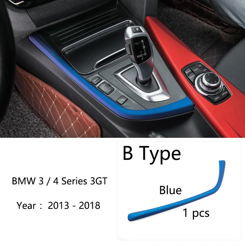 Carbon Fiber Internal Shift Knob Cover For BMW F30 F32 F34 F36 Multimedia Button Panel Decorative Sticker Accessories