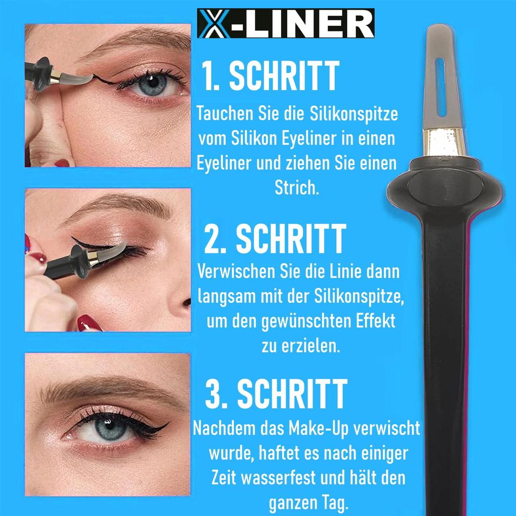 X-LINER Silikonowe Narzędzie do Eyelineru Szablon wodoodporny Rysik do Eyelineru Żelowy Długopis