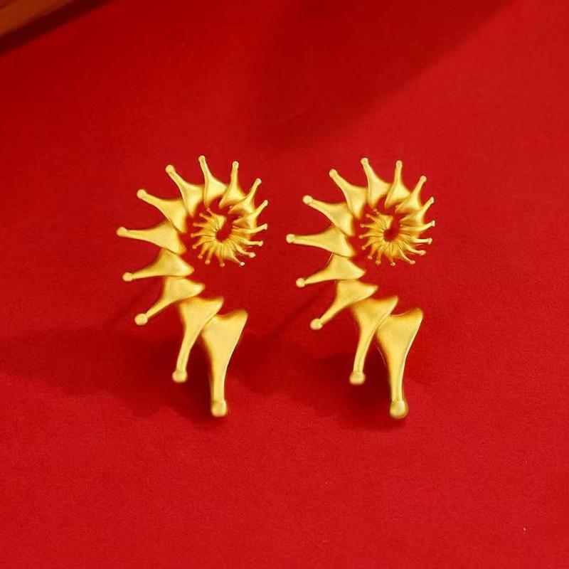 ZHUHE Conch Stud Earrings Vintage Style For Women Men's Jewelry Accessories Party Gifts