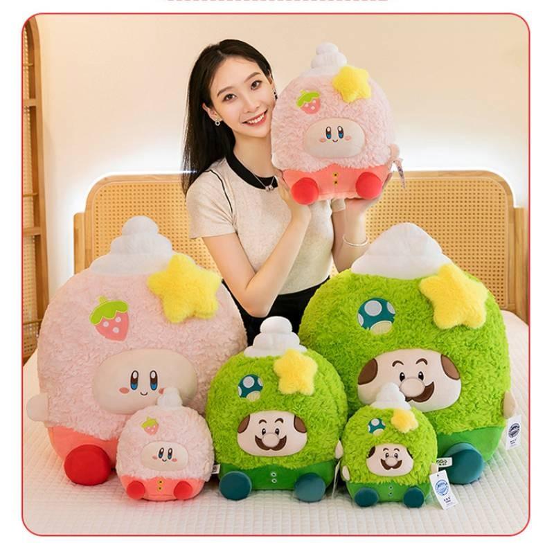 Kirby Ice Mario Cream Cone Plush Toy Cartoon Stuffed Doll Decoration Gift Kids