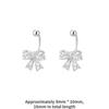 Pravé stříbro 925 Krajkový Srdce Dutý Mašlička Šroubovací Zapínání Piercing Stud Náušnice pro Ženy Jemné Šperky Minimalistické Doplňky