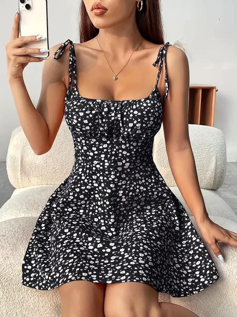 Spring Collection: Sweet Waist-Hugging A-Line Short Skirt - 2025 European & American Casual Dress