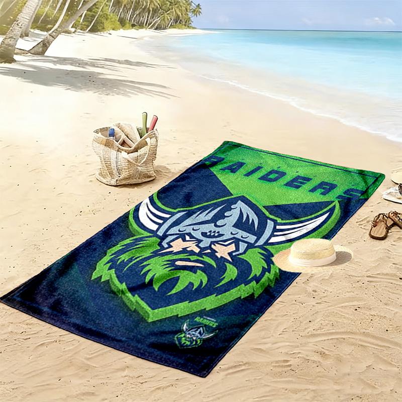 Canberra Raiders Logo 2D Flat Print Beach Towel, Large Soft Quick Dry Towel for Beach Camping SwimmingZSTJ0915263