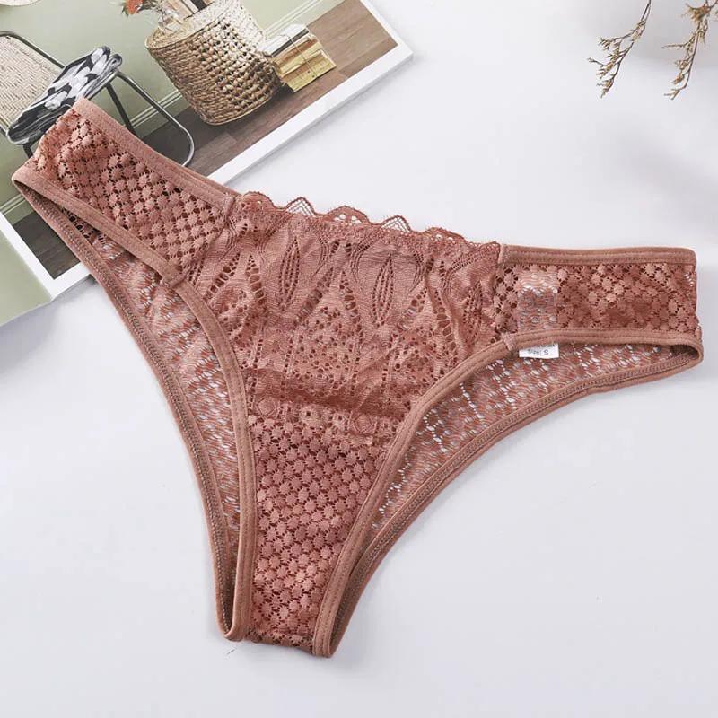 Sexy Lace Low Waist Panties Transparent G-String Comfortable Thong Lingerie Women's Temptation Intimates Hottest