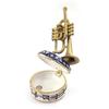 Les Trésors De Lily [J7385] - Golden Blue 'Trumpet' Jewelry Box