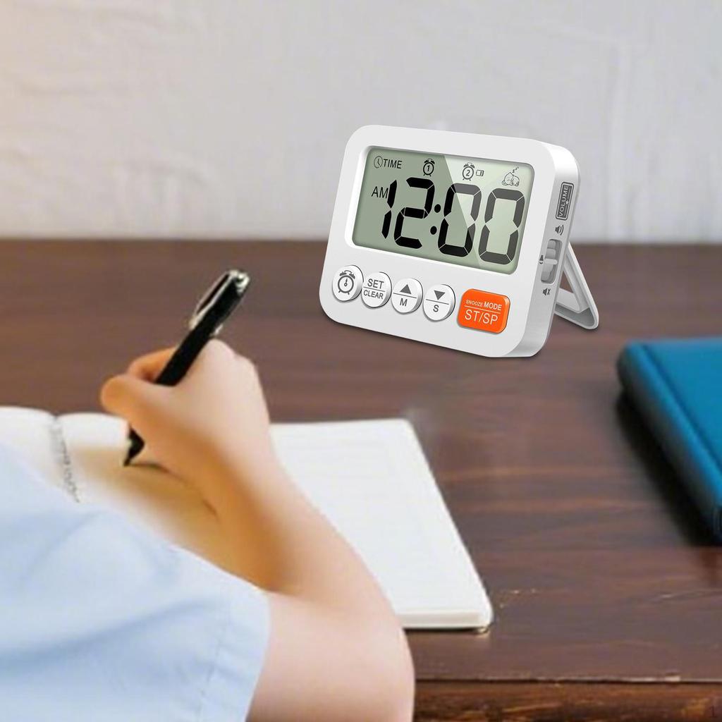 Digitaler Wecker Großes Display für Kinder Erwachsene Kleiner Schreibtisch-Timer Badezimmer Dusche Studium