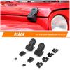 2X Aluminum Alloy Lockable Hood Catch Latch Buckle For Jeep Wrangler JK JL JT