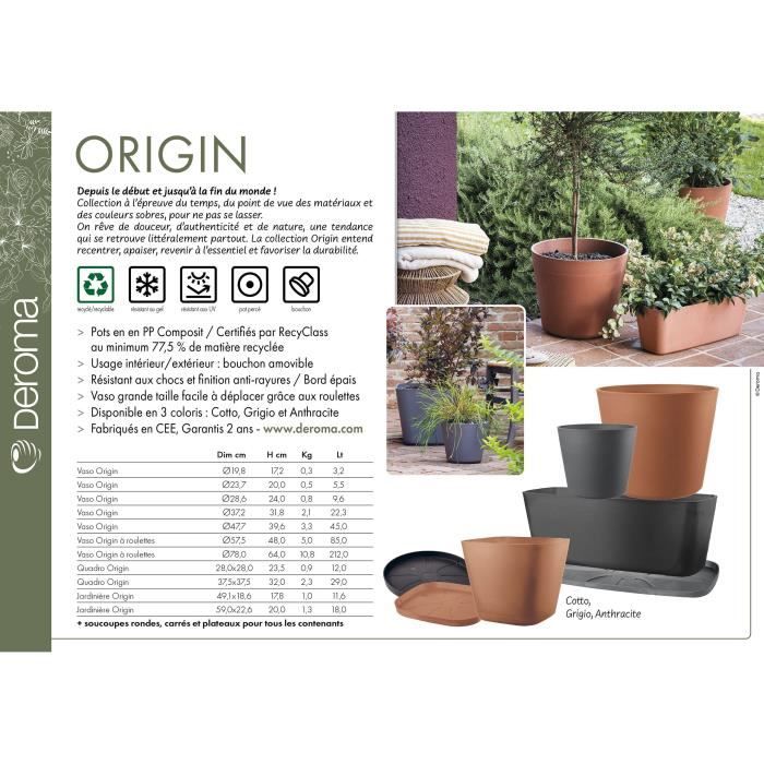 DEROMA Soucoupe Origin - 67 x h6 cm - Anthracite