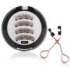 Magnetic False Eyelashes Set With Eyelash Curler Soft Natural Full Strip Reusable No Glue