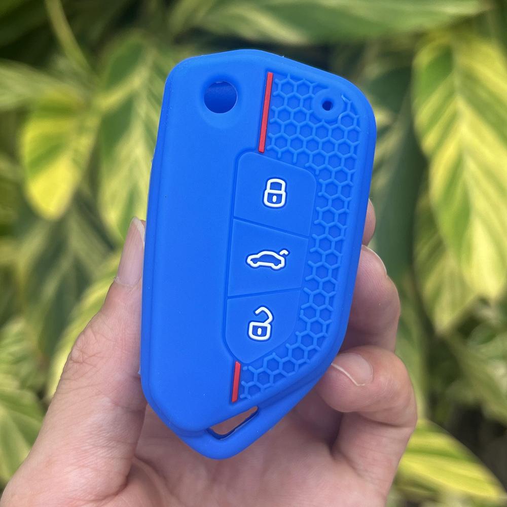Silicone Car Remote Cover Case for VW Caddy Eos Golf Jetta Skoda Tiguan Beetle Polo Pass Passat B5 for Seat Skoda Modified Key
