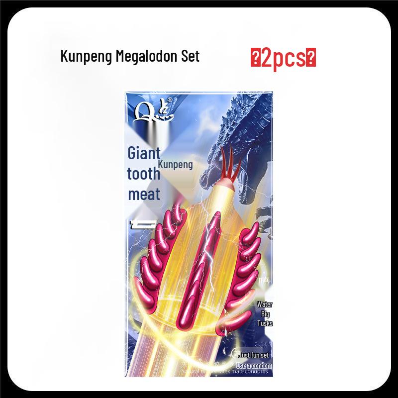 Q-Point Ultra-Thin Ribbed Large Particle Long-Lasting Safety Condoms, Adult Intimate Products.