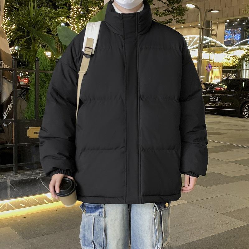 

New M-8XL large size cotton-padded winter coat, thickened thermal stand-up collar, casual bread-padded jacket XL чорний