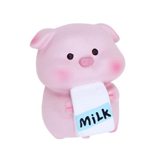 Décor de Bureau Attrayant Fabrication Fine Figurine Animal Cochon Nœud Papillon Longue Durée Voiture