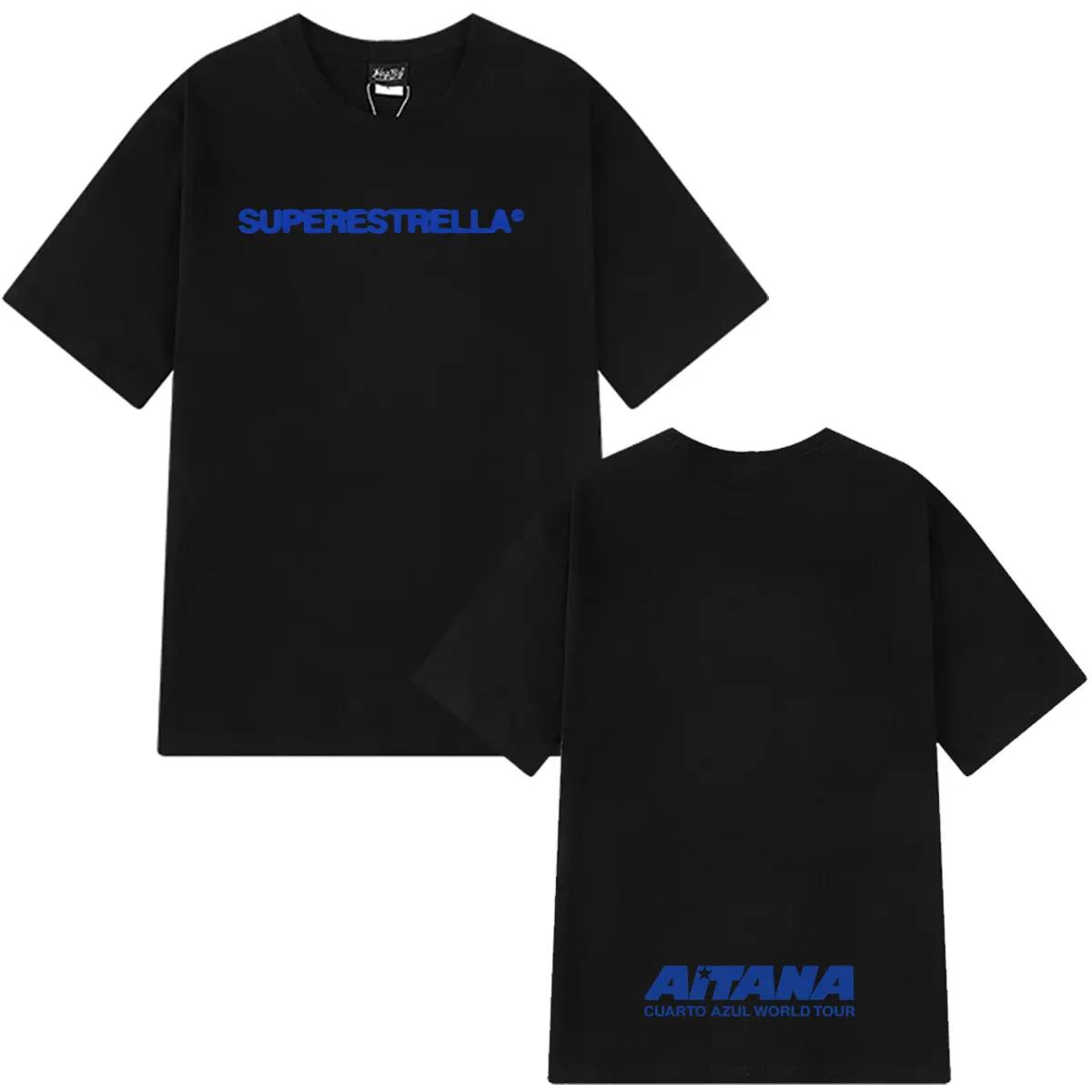 

Singer Aitana Cuarto Azul Tour 2026 Print T Shirt Men Women Fashion T-shirt Short-sleeved Cotton Hip-hop Loose Casual T Shirts 4XL