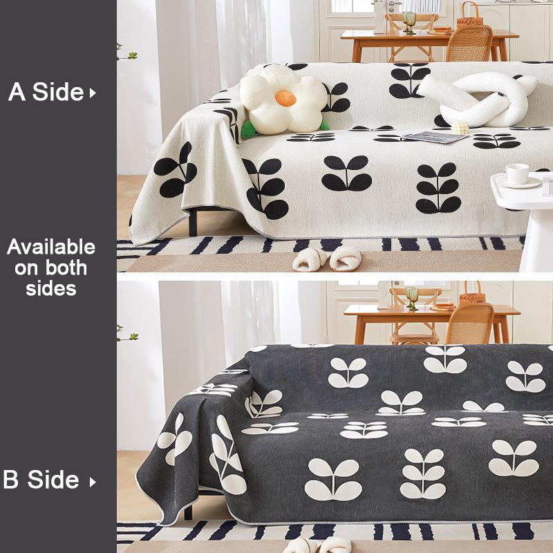 Funda de sofá minimalista moderna, funda completa de chenilla antiarañazos para gatos, toalla para sofá Universal para las cuatro estaciones