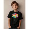 Boys Vibrant Balloon Print Crewneck Short Sleeve Tee